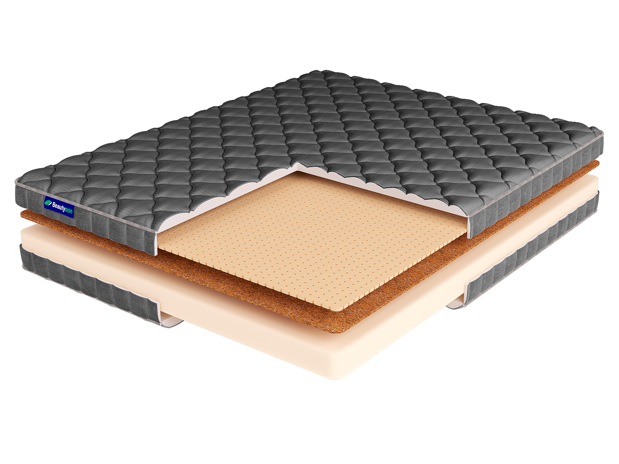 Матрас FOAM 14 Mix LUX 200x200 19144 средней жесткости высотой 18 см